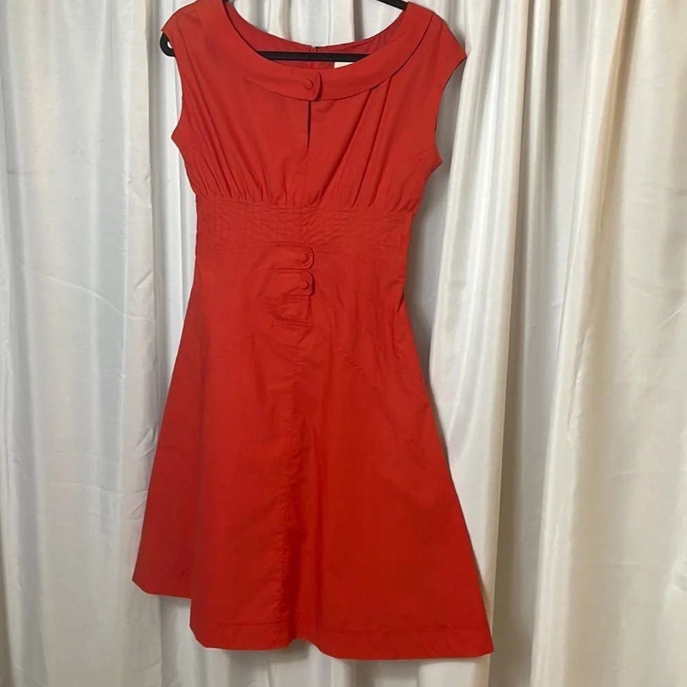 Myrtlewood Of California Red Sleeveless Fit Flare Dress Women's Size S